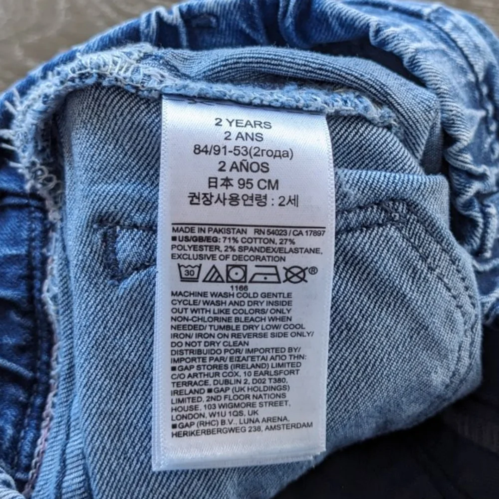 Gap Baby Denim Stretch Jeggings Glitter Dot Size 2